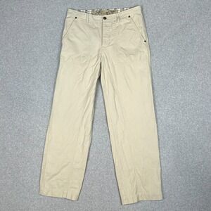 Oxygen Required Pants 32x32 Beige Linen Blend Chino Relaxed Straight Sustainable